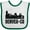 White and Green, variant on Inktastic Denver Colorado Skyline Grunge Boys or Girls Baby Bib
