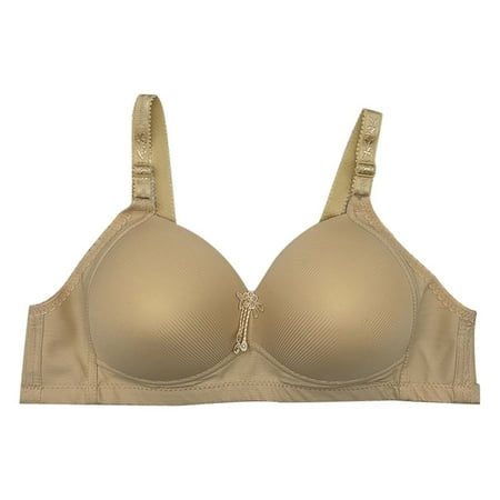 LWNYDPLSD Push Up Bras for Women High Support Bras for Women Adjustable Strap Full Coverage Up Bras Comfortable No Underwire Wireless Bras Adhesive Bra Beige 54