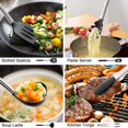 thumbnail image 4 of Ensemble d'Ustensiles de Cuisine en Silicone, Ustensile Résistant à la Chaleur avec Poignées en Acier Inoxydable de Qualité Supérieure pour la Cuisson et la Cuisson, Ensemble d'Ustensiles de Cuisine Antiadhésifs pour Spatules (Noir), 4 of 9