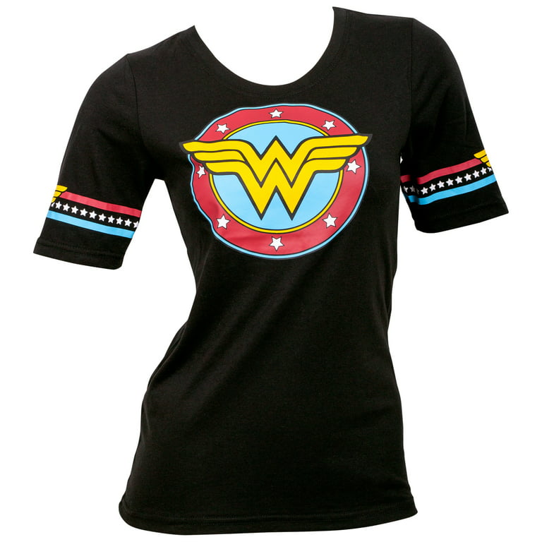 Star Back Print Woman Women's Crest Wonder Front T-Shirt-Medium and