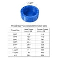 thumbnail image 2 of Uxcell G Pipe Fitting Cap, Female Thread Hose Connector, for Garden and Outdoor Water Pipes End Blue G1-1/4, 2 of 5