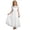 Beige Dress, variant on Kids Elegant Girls Lace Satin Party Romper And Dress Ensemble Summer Lightweight Sheer Overlay Girl Comfort Fit For Weddings And Performances O-Neck Comfortable Breathable Dresses