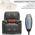thumbnail image 3 of KIGOTY Rocking Recliner Chair, 360 Swivel Recliner with Massage and Heating, Dark Grey, 3 of 7