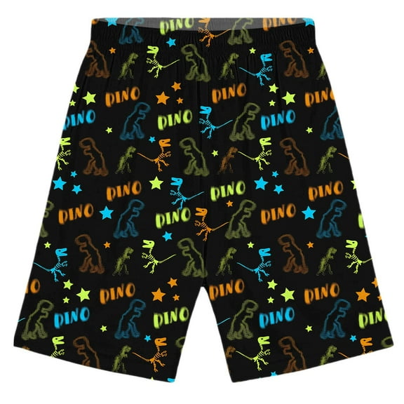 Shadoumai Kids Shorts Boys 12-14 Cartoon Print Elastic Waistband Cotton Jogger Shorts Comfy Athletic Shorts Kids Baby Summer Clothes