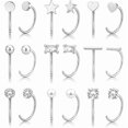 thumbnail image 1 of Chenchen 14K Gold Huggie Half Hoop Earrings,Cartilage Helix Open,Backless Earrings for Women,9 Pairs Hypoallergenic 316L Stainless Steel Jewelry Set,Trending Valentine's Day Gifts, 1 of 1