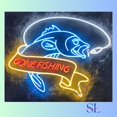 thumbnail image 4 of Shinelab Gone Fishing Neon Sign, Fishing Rod Led Light, Fishing Club Room Wall Art Light Decor 2735, 4 of 5