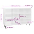 thumbnail image 4 of vidaXL Sideboard High Gloss White 103.5x35x70 cm Engineered Wood, 4 of 5