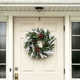 thumbnail image 6 of Qwtwty Christmas Front Door Wreath, Farmhouse Artificial Winter Wreath Hanging Ornament for Wall Window Porch Indoor Outdoor Christmas Decoration, 6 of 6