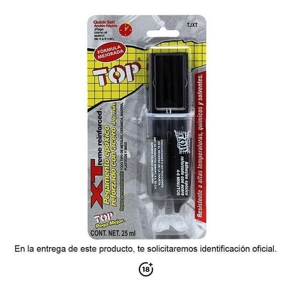 Pegamento epóxico Top Xtreme reinforced Reforzado de Acero 25 ml