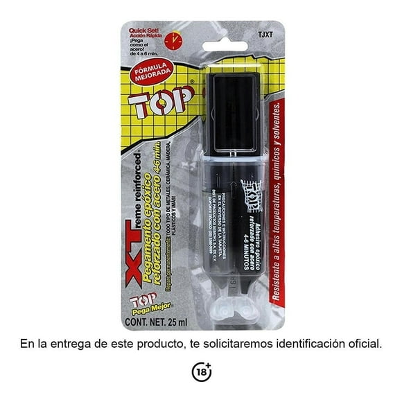 Pegamento epóxico Top Xtreme reinforced Reforzado de Acero 25 ml