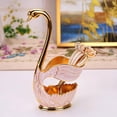thumbnail image 3 of Lindo juego de tenedores y cucharas con forma de cisne, vajilla de cocina, decoración para pasteles y ensaladas Opción7 Oro, 3 of 9