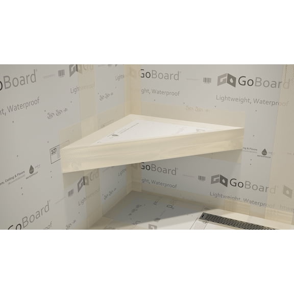 The Original™ Floating Corner Shower Bench Kit with GoBoard® (24 inch)