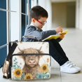 thumbnail image 6 of Water-Resistant 3-Ring Binder Organizer with Multiple Pockets Zipper Binder Bag for Office Sunflowers and Highland Cow, 6 of 8