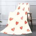 thumbnail image 4 of Amarainy Flannel Throw Blanket With Red Hearts Pattern Soft Cozy Throw For Winter Gift Home Sofa Bed Decoration 50x60 inch, 4 of 5