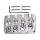 thumbnail image 5 of puente de bajo eléctrico plateado llave de tornillos 3,34 x Plata shamjiam Puente de silla de montar de 4 cuerdas, 5 of 6