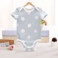 thumbnail image 6 of Gentle Background with Pink White Dots Pure Cotton Bodysuit Short Sleeve Pajamas One-Piece Romper Unisex 3 Months, 6 of 6