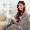 thumbnail image 2 of SUNNY HEAT Heated Electric Blanket Twin Size 62''x84''- 4 Heat Levels & 10 Hours Auto Off, Fast Heating & Over-Heat Protection, Light Grey, 2 of 7
