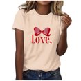thumbnail image 1 of RXMEKW Chemises à Manches Courtes pour Femmes, T-Shirts Décontractés Imprimés à Col Rond pour Femmes, 1 of 9