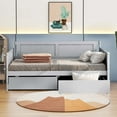 thumbnail image 2 of Aukfa Twin Daybed with Storage Drawers, Wooden Platform Bed - Gray, 2 of 8
