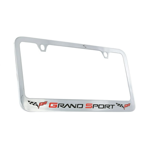 Chevrolet Corvette C6 Grand Sport Chrome Plated Metal License Plate Frame Holder