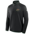 thumbnail image 5 of Men's Fanatics Black Minnesota Wild Authentic Pro Rink Raglan Quarter-Zip Pullover, 5 of 7