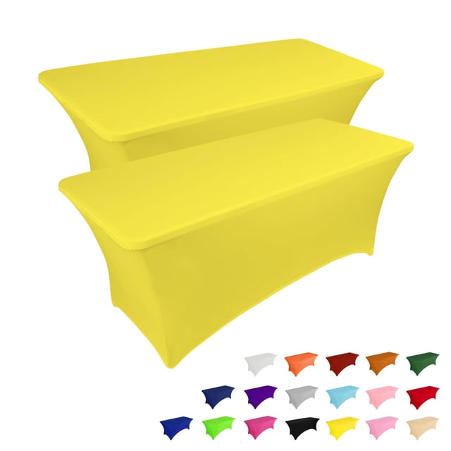 Mantel IVAPUPU, 2 unidades, rectangular, ajustado, de 6 pies, amarillo