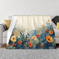 thumbnail image 1 of Fotbe Floral Mountain Landscape Manta de Franela con Estampado, Manta Ultrasuave para Cama, Sofá, Auto, Hipoalergénica y Antibolitas-60"x50", 1 of 6