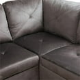 thumbnail image 5 of Star Home Living Corp Chris Faux Leather Right Facing Sectional Grey, 5 of 12