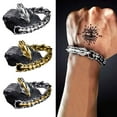 thumbnail image 3 of SIEYIO Biker Dragon Scale Bracelet Dragon Link Chain Wristband Dragon Keel Chain Bangle Birthday Gifts Fashion Jewelry Bracelet, 3 of 10