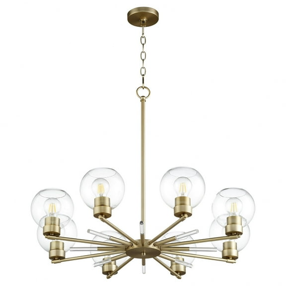 6317-8-80 Quorum Lighting Voln - 8 Light Chandelier-24.5 Inches Tall and 32.25 Inches Wide     -Traditional Installation