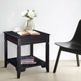 thumbnail image 3 of Costway Table d'Appoint Nolan Table de Canapé avec Étagère Pieds en Pin Table de Chevet Neuf, 3 of 9
