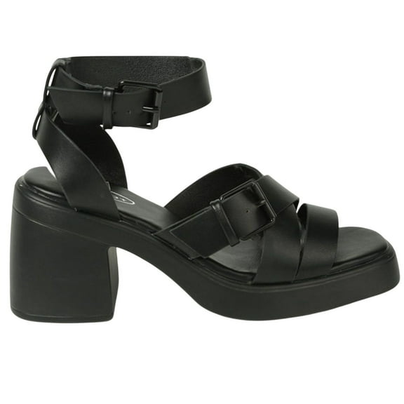 Where�'s That From Womens Buckle Detail Block Heel Sandals