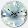 thumbnail image 1 of DesignArt Watercolor Moonlight Magnolia II Large Wall Clock, 1 of 2