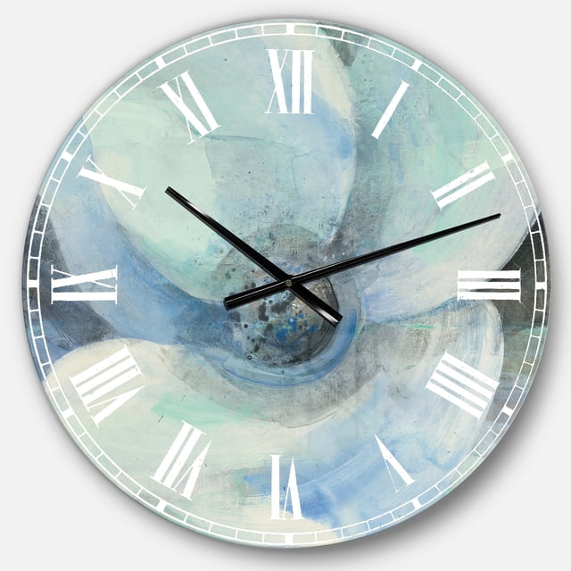 DesignArt Watercolor Moonlight Magnolia II Large Wall Clock
