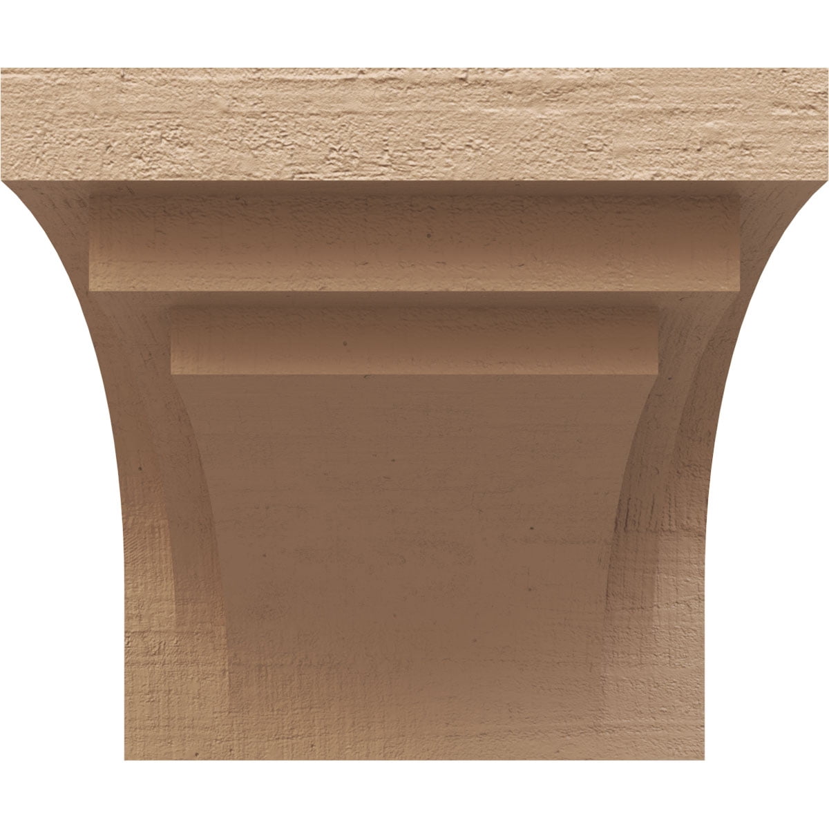 11"W x 11"D x 11"H Wide Rockford Rough Cedar Woodgrain TimberThane Corbel, Primed Tan