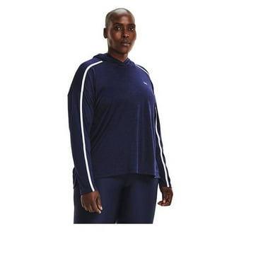 Under Armour Plus Size Tech Colorblocked Hoodie Top, Navy, 1X