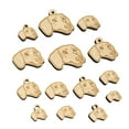 thumbnail image 1 of Dachshund Dog Head Wood Mini Charms Shapes DIY Craft Jewelry - With Hole - 20mm (15pcs), 1 of 7