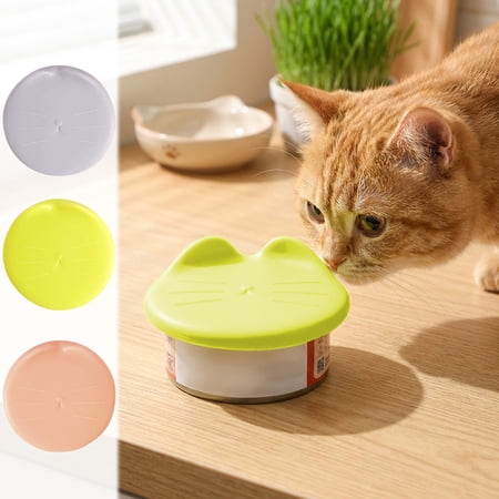 onlyliua Pet Can Lid 3‑In‑1 Food‑Grade Silicone Airtight Moisture‑Proof Seal for Cat and Dog Cans Reusable Easy‑Grip Magnetic Cover Keeps Wet Food Fresh Leak‑Resistant Portable Pet Food Storage