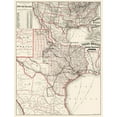 thumbnail image 2 of Rand McNally 12x14 Gold Ornate Wood Framed with Double Matting Museum Art Print Titled - Houston and Texas Central Railways 1880, 2 of 4