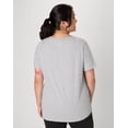 thumbnail image 2 of Hanes Just My Size Cotton Jersey Short Sleeve V-Neck T-Shirt (Plus ) Light Steel 3X Women's, 2 of 5