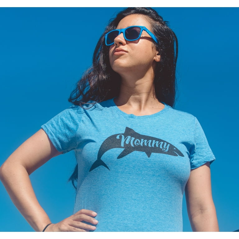 Mama Sharks Glasses Tshirt Gift For Womens