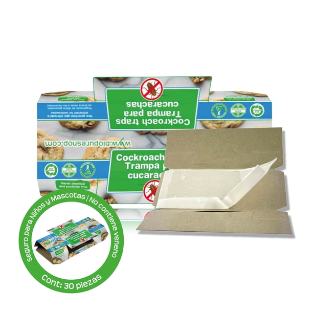 Kit de trampas de Pegamento para cucarachas Biopure BP00005 30 Pack