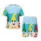 thumbnail image 1 of Fotbe Gnomes On The Beach Pijama Estampada de 2 Piezas para Niños – Ropa de Dormir de Manga Corta Cómoda para Niños y Niñas, Camiseta y Shorts de Algodón-X-Large, 1 of 6