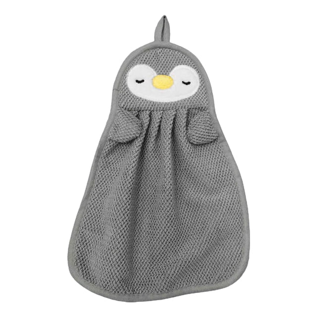 Cute Animal Series Towel 1/6pcs Microfiber Hand Towel Quick-drying Absorbent Cartoon Animal Design with Hanging Rope Cartoon Animal Hand Towel