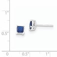 thumbnail image 3 of Primal Silver Sterling Silver Blue Cubic Zirconia Post Earrings, 3 of 5