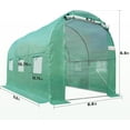 thumbnail image 6 of KING BIRD 10x6.6x6.6FT Upgraded Large Walk-in Greenhouse Heavy Duty Galvanized Steel Frame Zippered Screen Door 6 Screen Windows Tunnel Garden Plant Hot Green House Green, 6 of 7