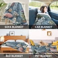 thumbnail image 2 of Yayeee Throw Blanket for Couch Soft Warm 50" x 60" Sofa Chair Bed Decoration, Sea Plants Pattern, 2 of 7