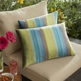 thumbnail image 2 of Set of 2 Vibrant Sunbrella Astoria Lagoon Indoor and Outdoor Throw Pillows, 20", 2 of 2