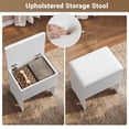 thumbnail image 3 of Corner Vanity Desk with LED Lighted Mirror & Charging Station,Vanity Set with Mirror and Storage Stool,Makeup Table with 4 Drawers and Rotating Shelves,White, 3 of 8