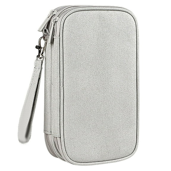 Large Electronic Organizer,Waterproof Travel Cable Organizer Bag Pouch for Electronics Accessories Carry Case Portable Double Layers Bag for Tablet,Cable,Cord,Charger,Earphone,Hard Drive - Style 1
